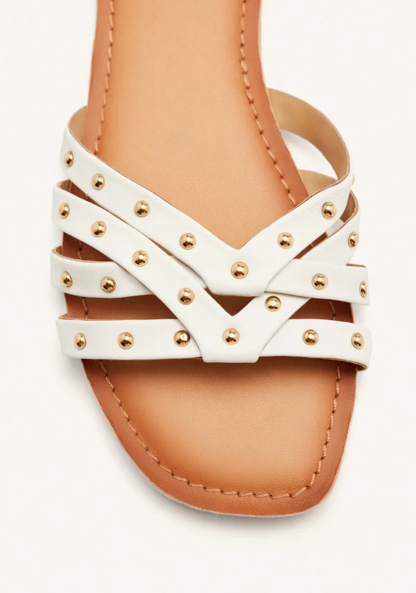 FLAT SANDALS WITH RHINESTONE LEATHER HOPEDALE - Image 3