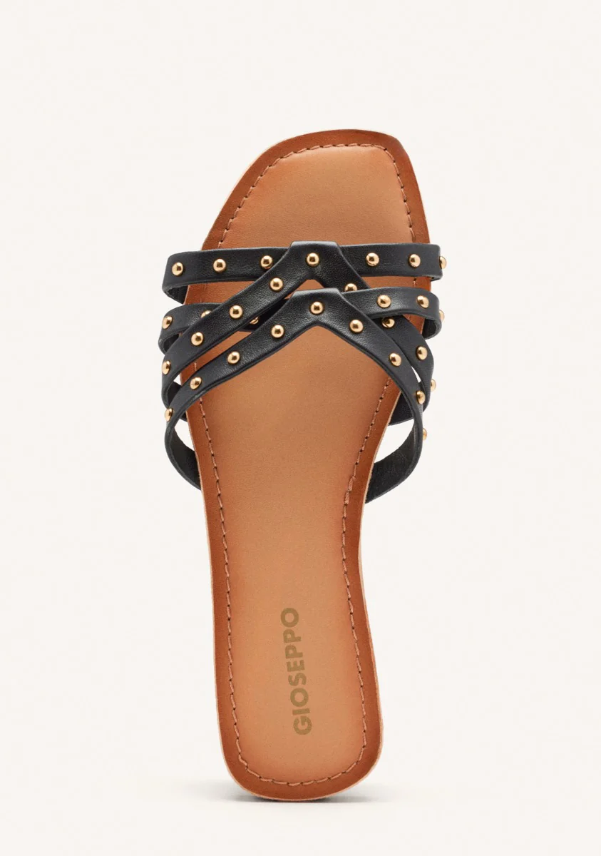 FLAT SANDALS WITH RHINESTONE LEATHER HOPEDALE - Image 4