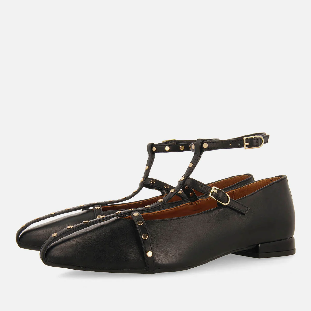 FLATS LEATHER WITH STUDS KALOCSA - Image 3