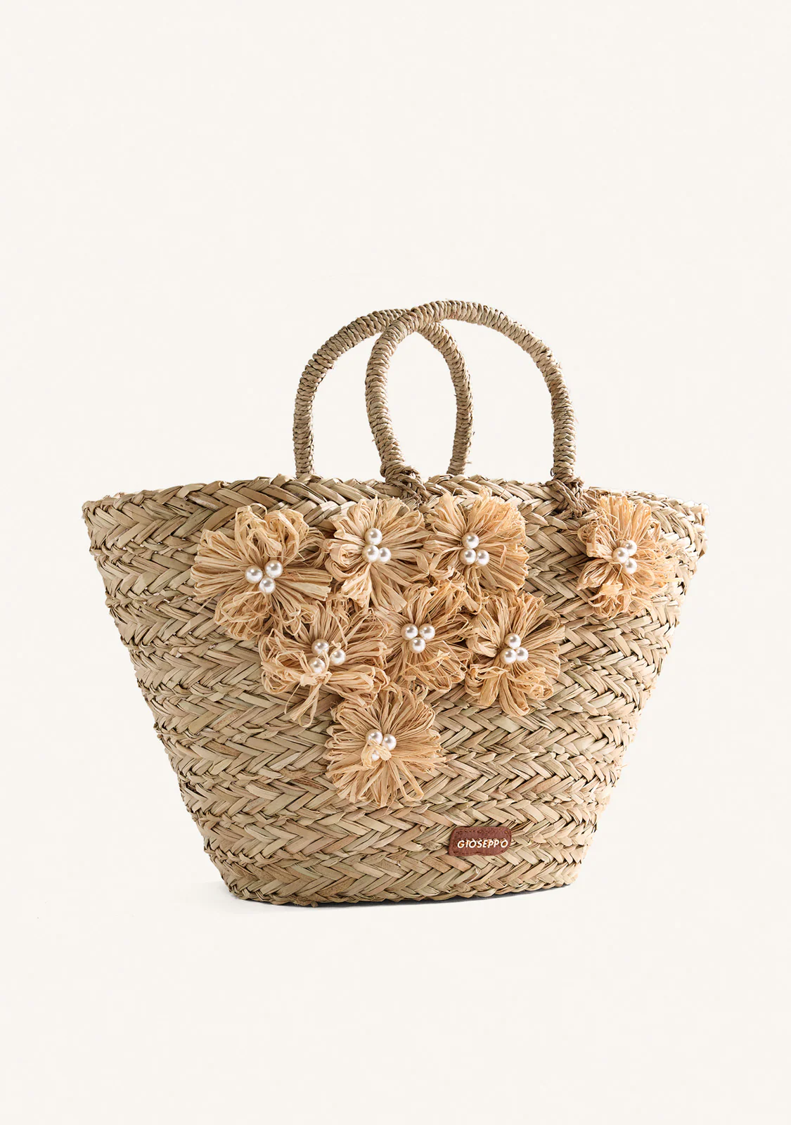 FLOWER STRAW BAG ROSEAU - Image 2
