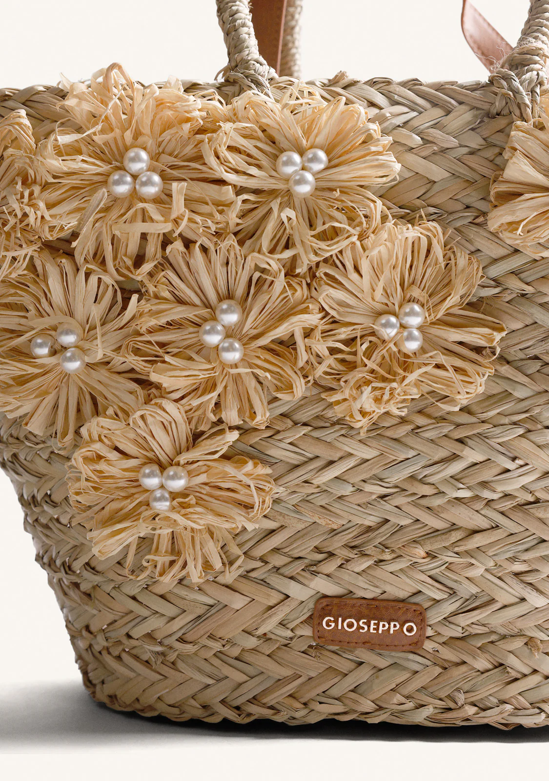 FLOWER STRAW BAG ROSEAU - Image 4