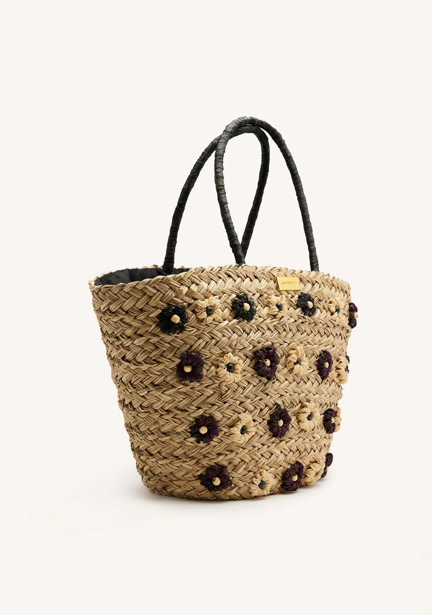 FLOWERS VEGETABLE STRAW BAG RYEGATE - Image 2