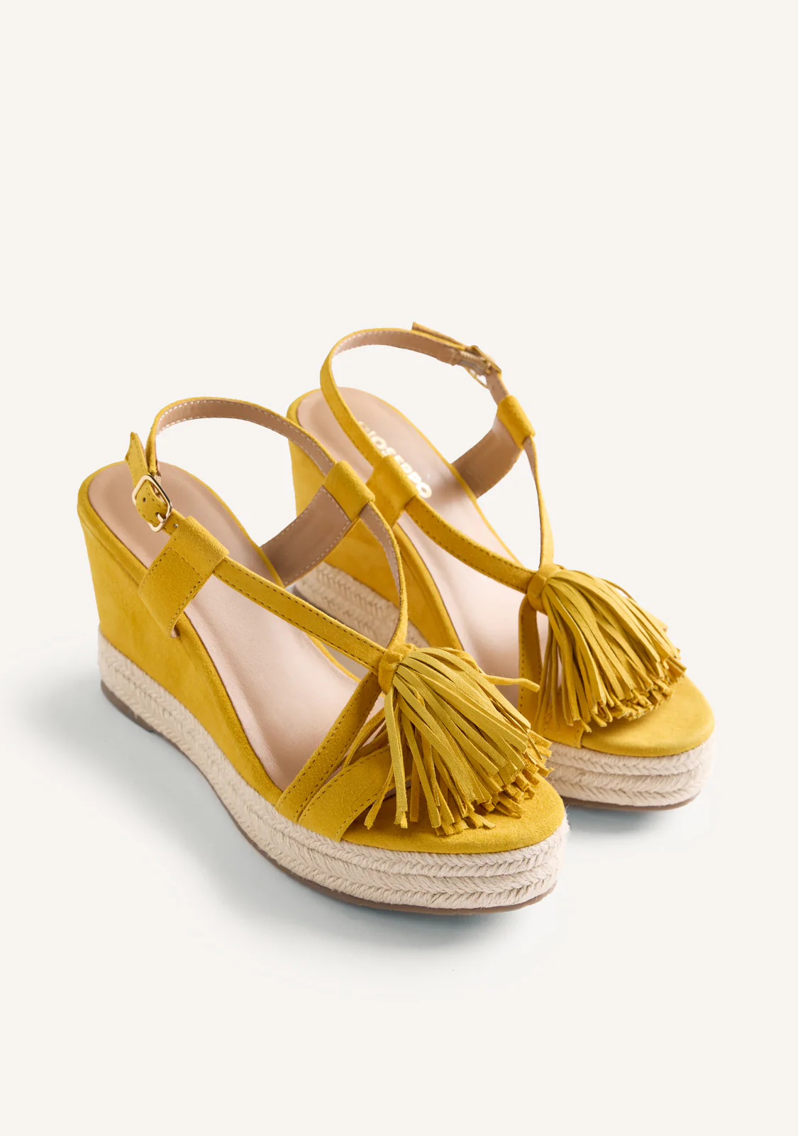 FRINGES LEATHER WEDGE SANDALS KILOSA - Image 2