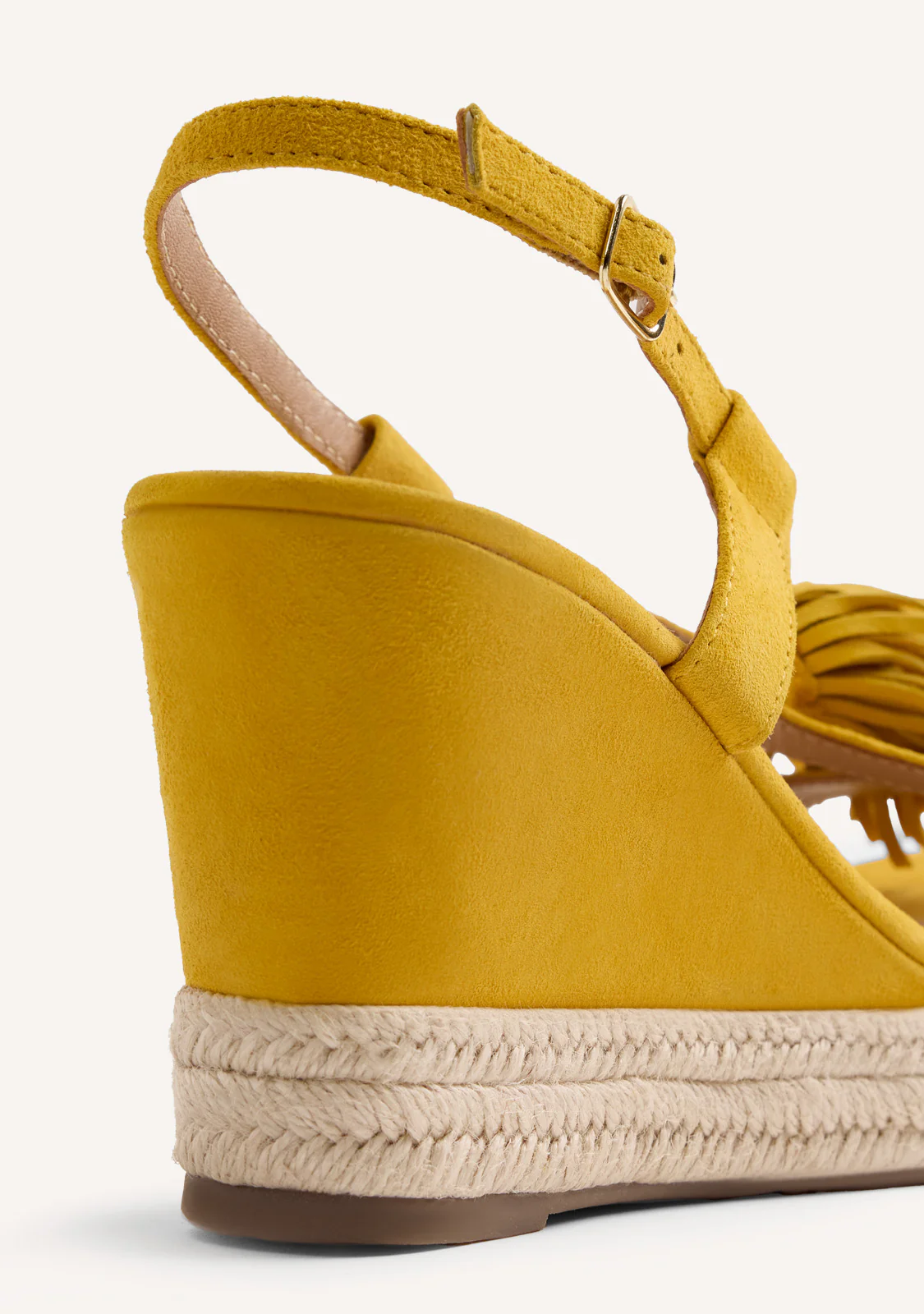 FRINGES LEATHER WEDGE SANDALS KILOSA - Image 4