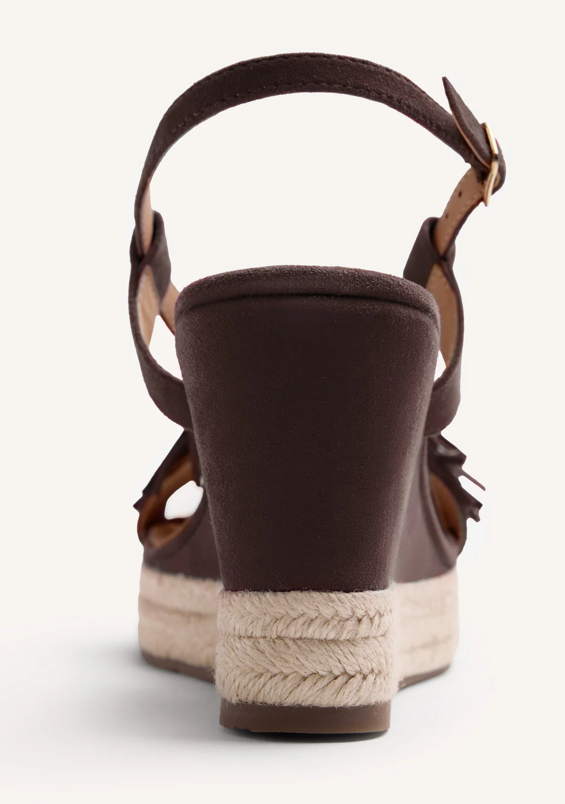 FRINGES LEATHER WEDGE SANDALS KILOSA - Image 4