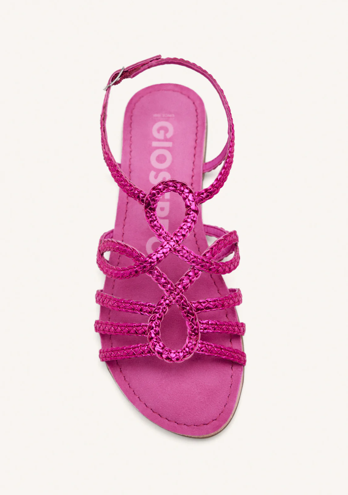 FUCHSIA BRAIDED LEATHER SANDALS FOR WOMEN YAKIMA - Image 3