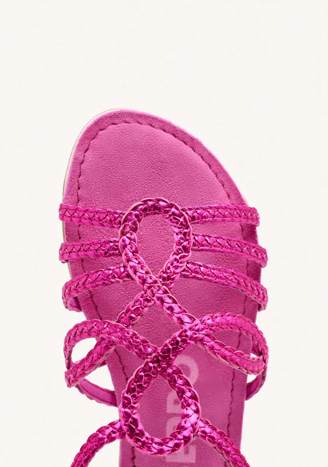 FUCHSIA BRAIDED LEATHER SANDALS FOR WOMEN YAKIMA - Image 4