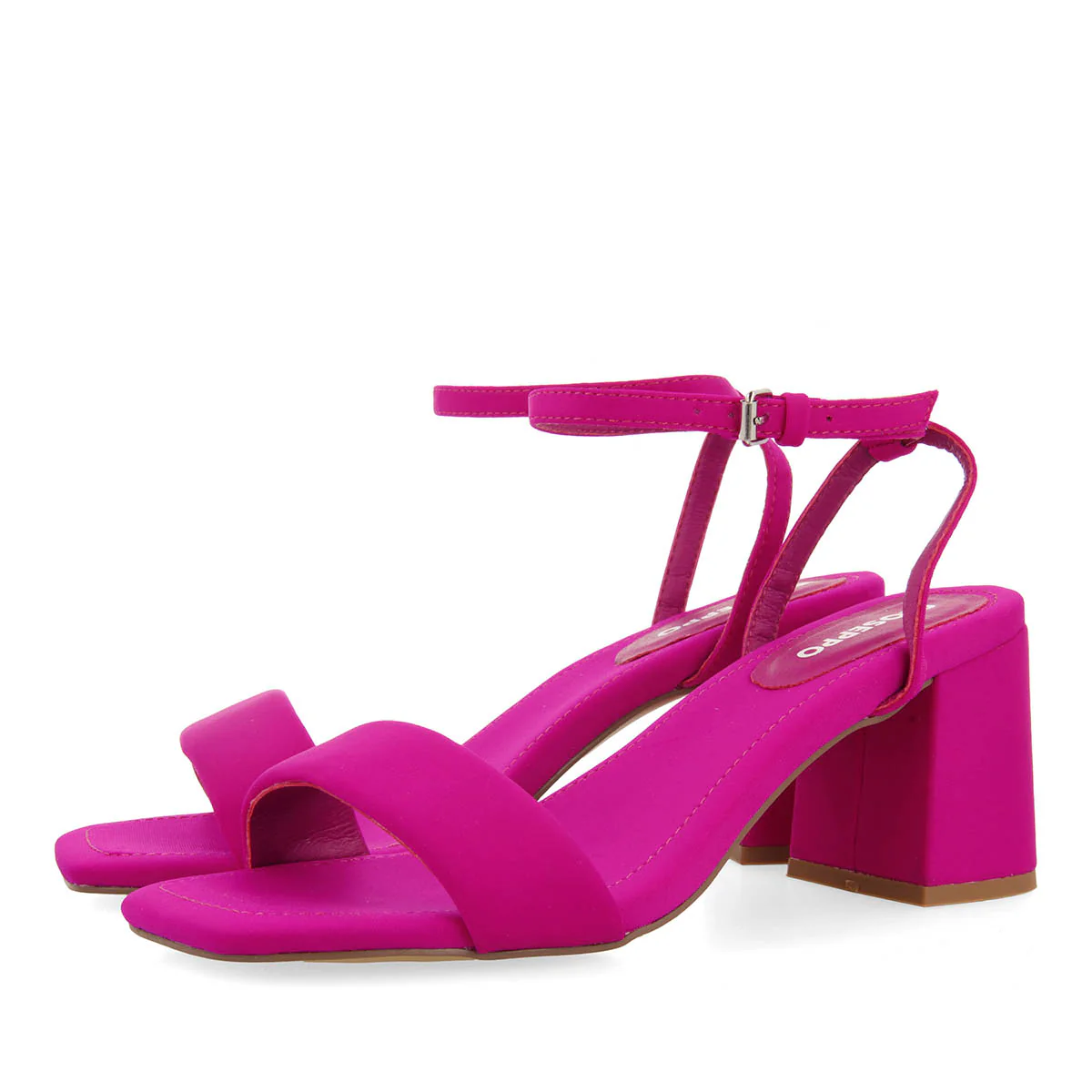 FUCHSIA HEEL SANDALS WITH PADDED STRAP FOR WOMEN GIARRE - Image 2