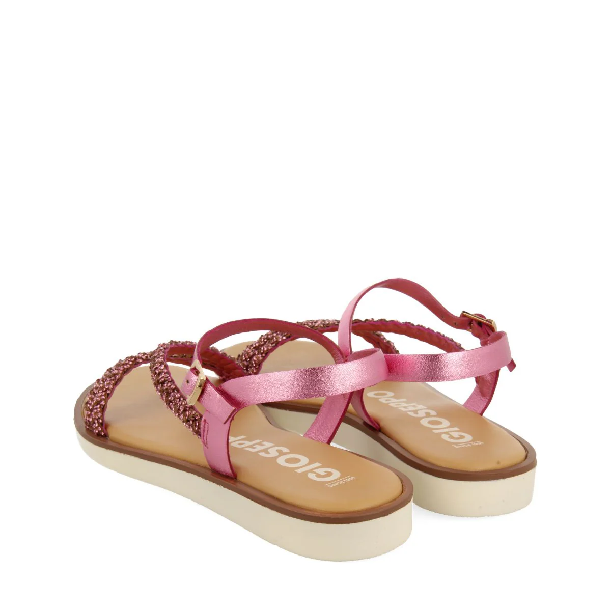 FUCHSIA LEATHER SANDALS WITH STRAPS AND EMBELLISHMENTS FOR WOMEN WALLOWA - Image 3