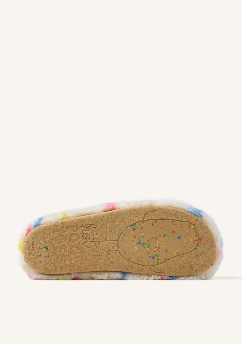 FUR HOUSE SLIPPERS POLKA DOTS SANDWELL - Image 4