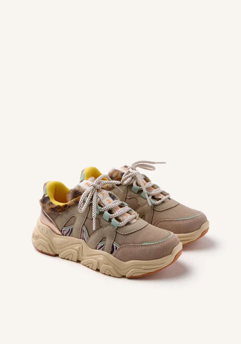 FUR LEATHER SNEAKERS REDBY - Image 2