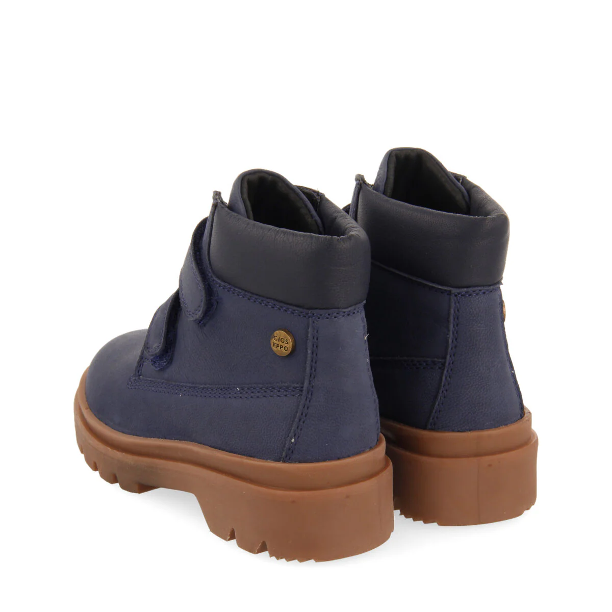 Gablitz children's navy blue leather ankle boots with adjustable straps - Image 4