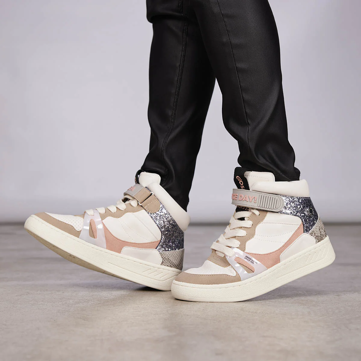 Gaibau women's white boot-style sneakers with details - Image 5