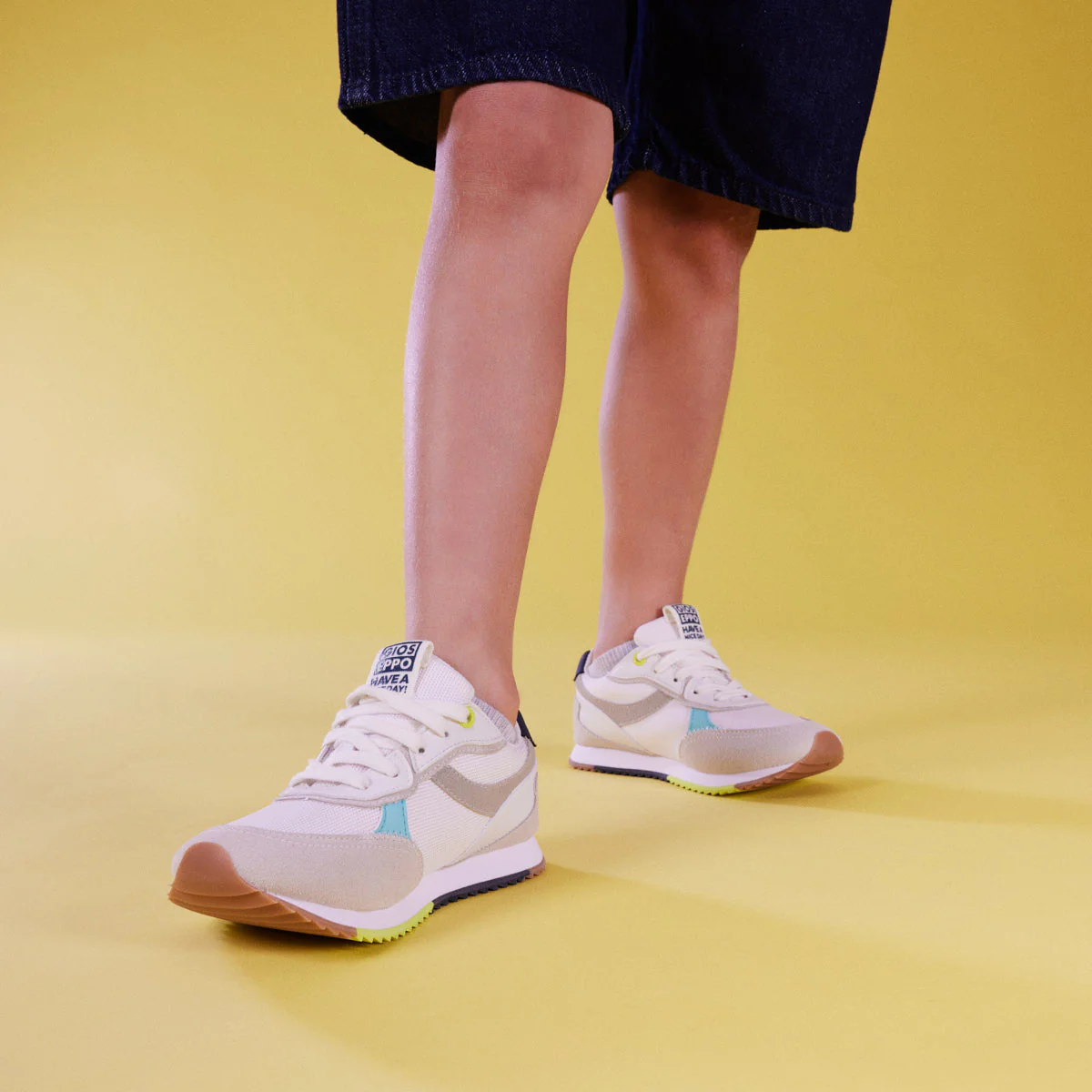 Ganthier boys white retro sneakers - Image 2