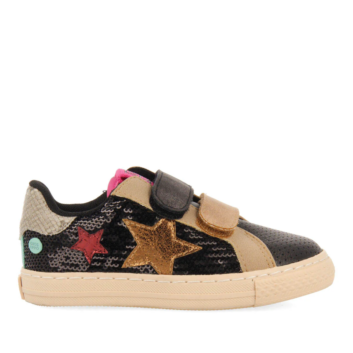 Gargu children's black sneakers with stars