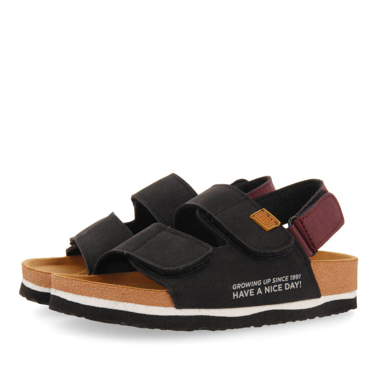 Gerais boys black footbed sandals - Image 2