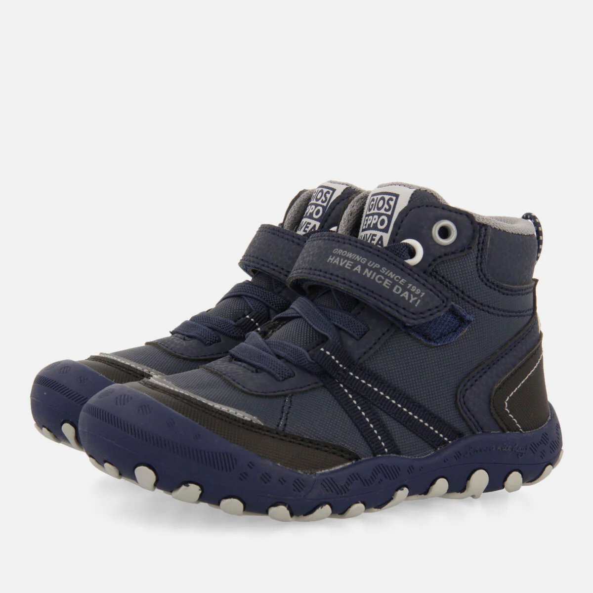 Gerlos children's navy blue hiking boot-style sneakers - Image 2