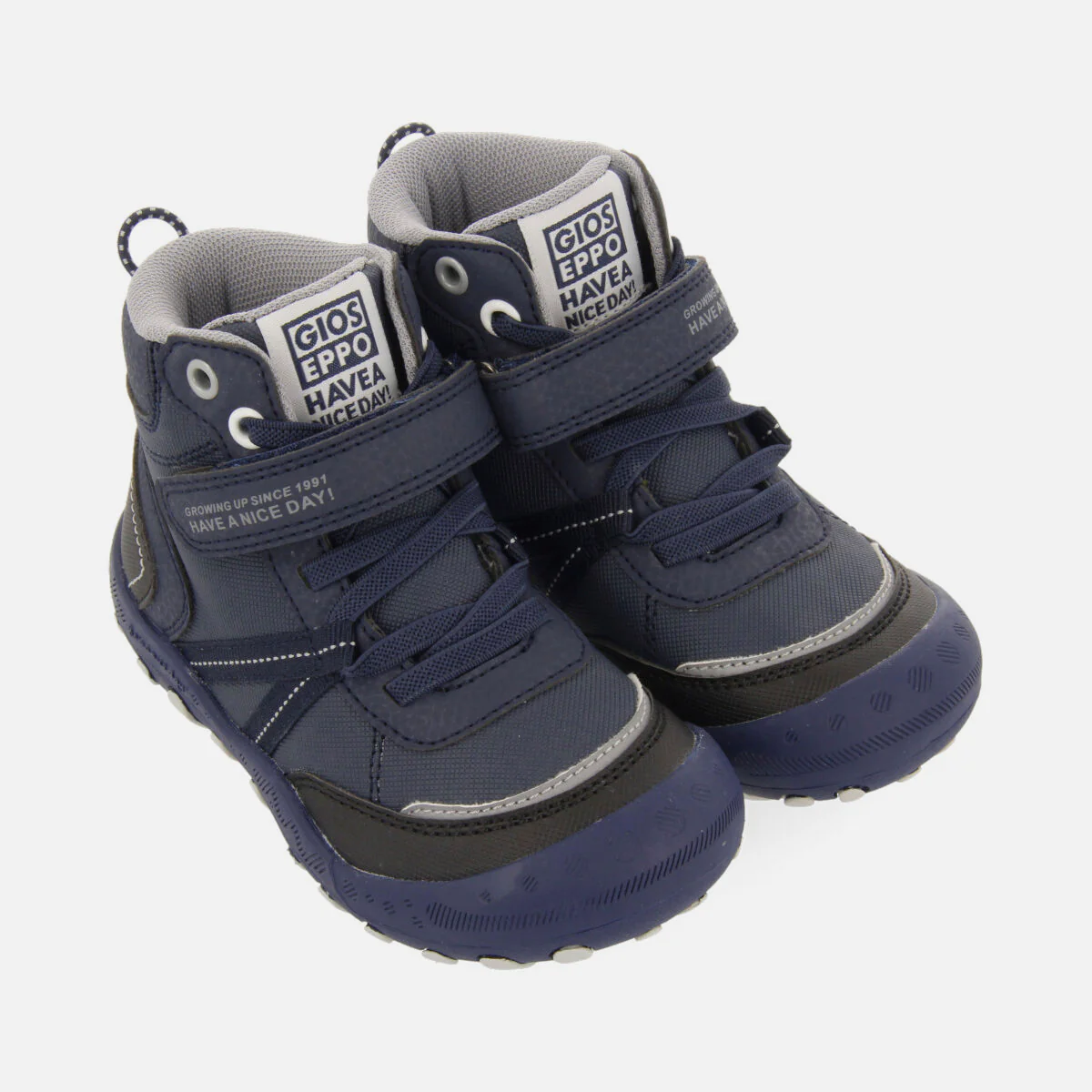 Gerlos children's navy blue hiking boot-style sneakers - Image 4