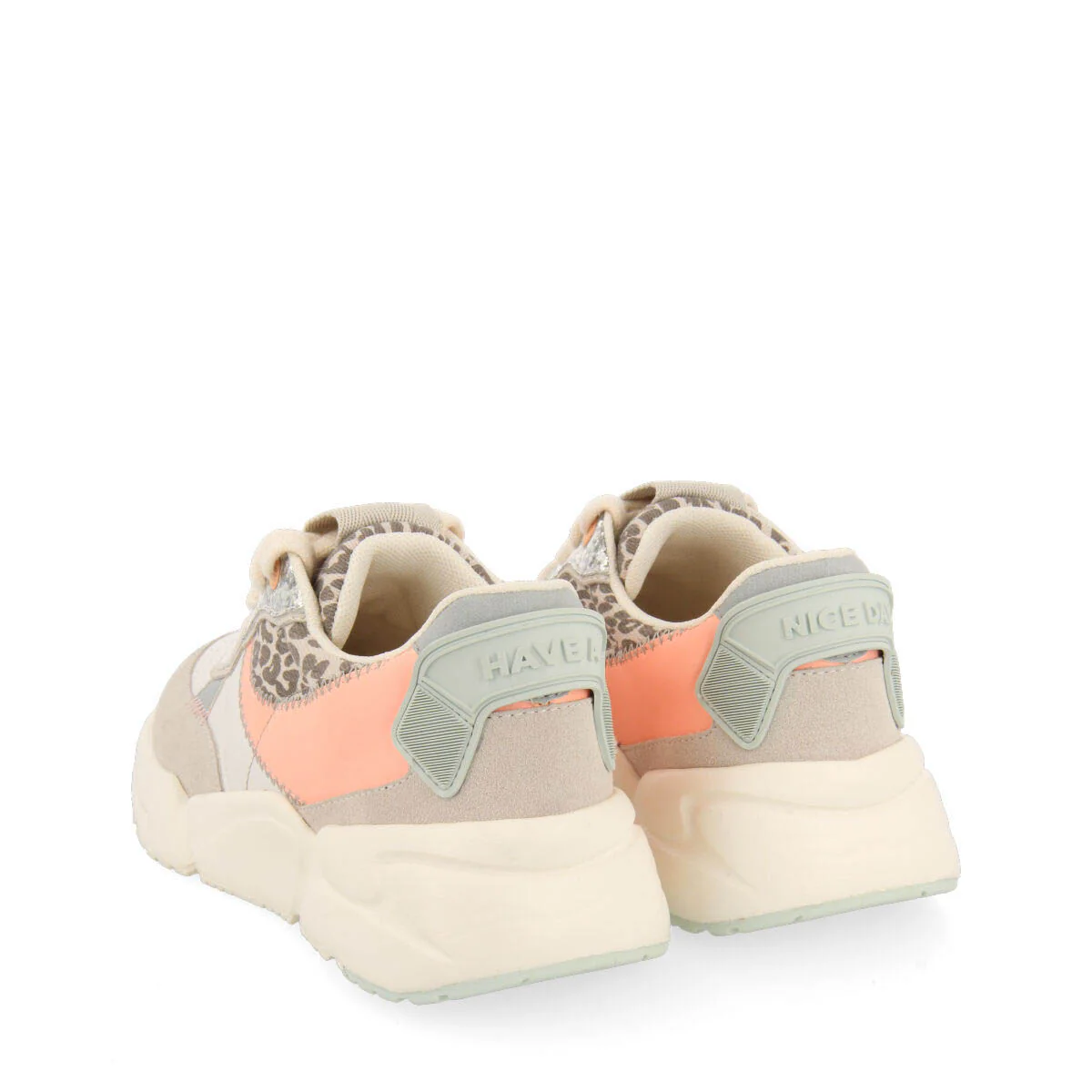 Gigny girls white sneakers with leopardrint - Image 4