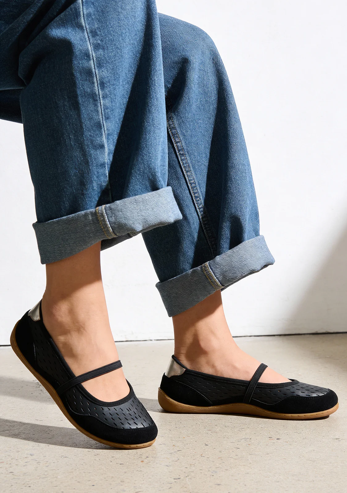 GIOSEPPO BAREFOOT - CUT-OUT LEATHER SPORTY BALLET FLATS MALAVA - Image 7