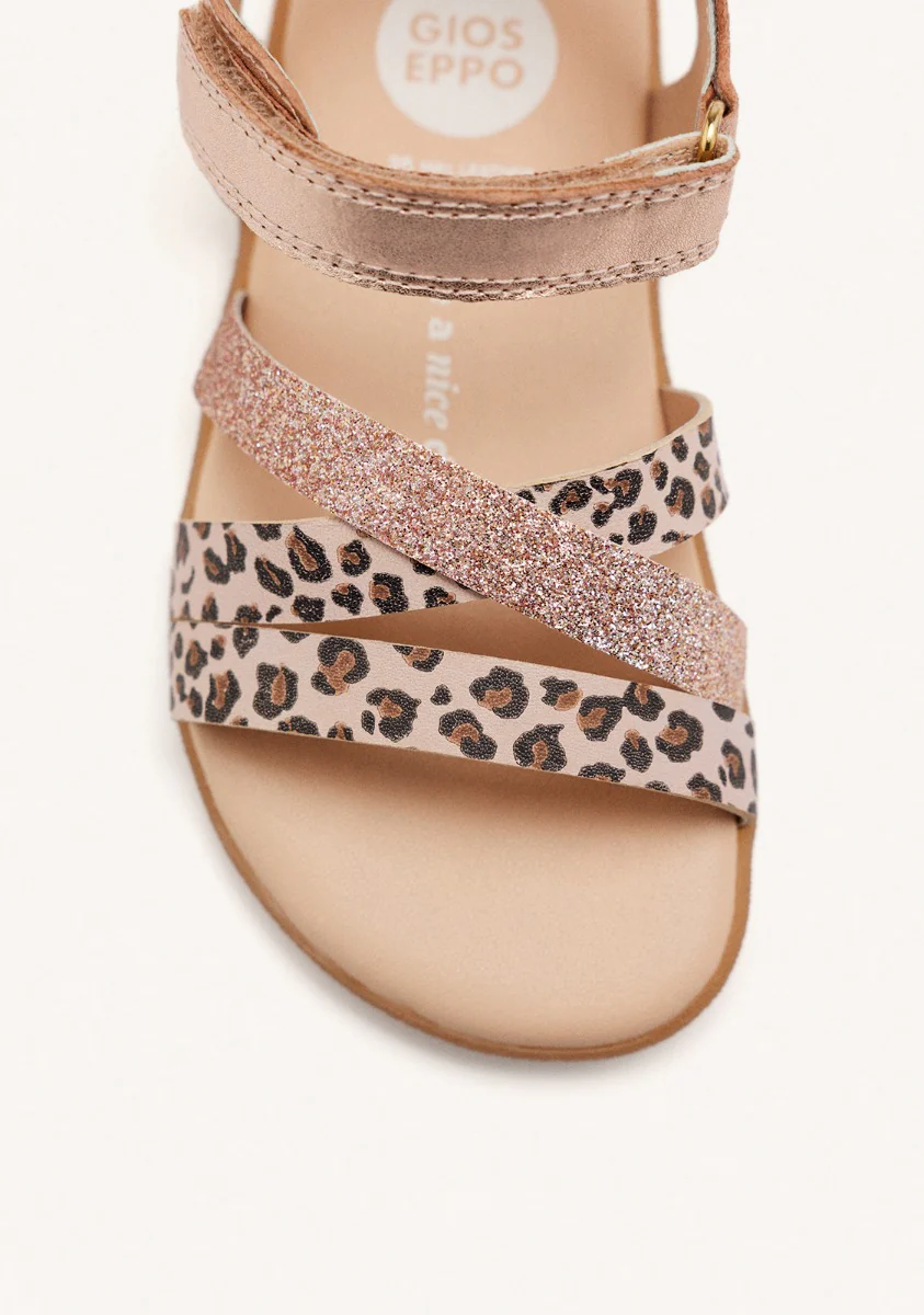 GIOSEPPO BAREFOOT - LEOPARD LEATHER DRAMMEN SANDALS - Image 3