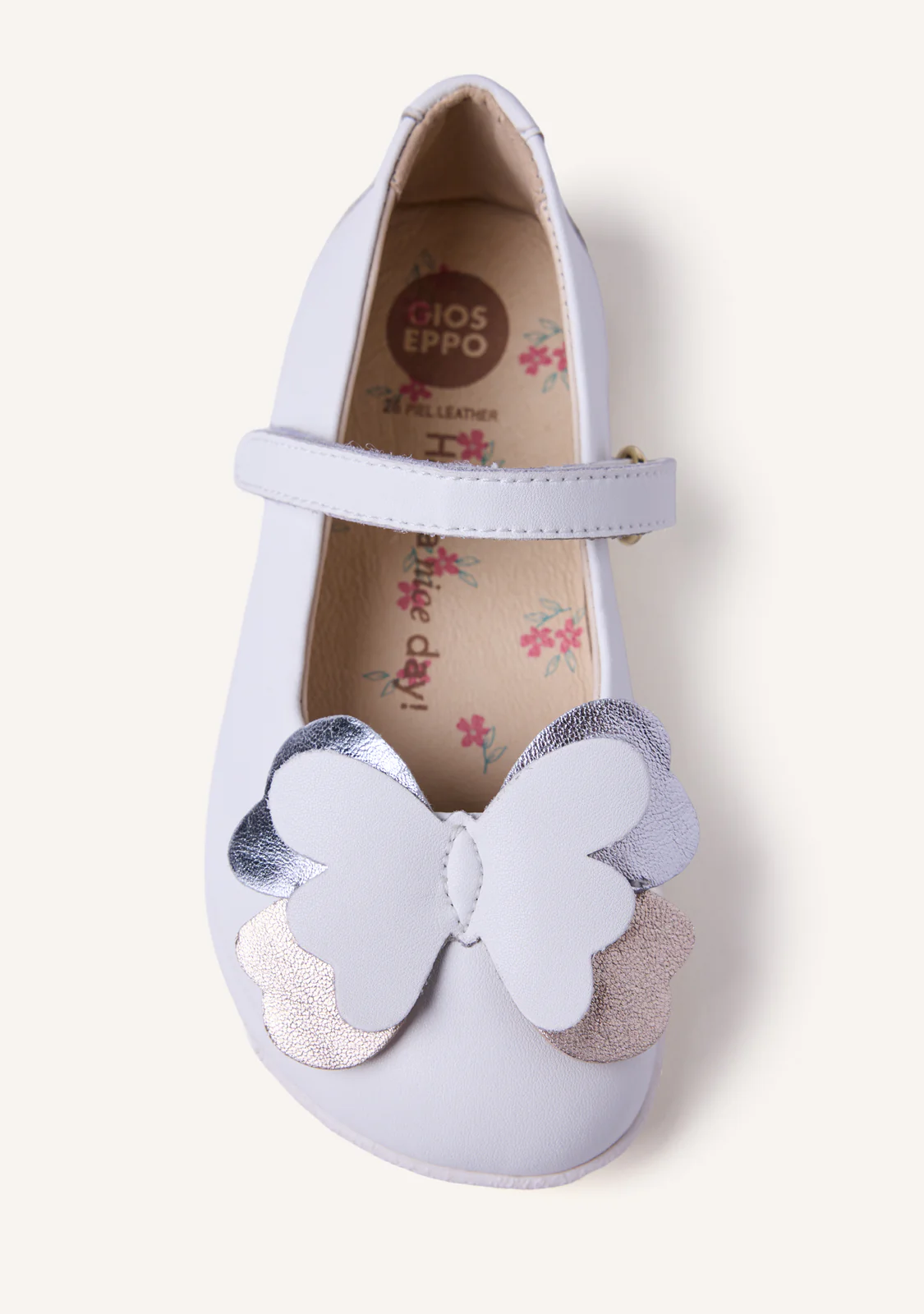 GIOSEPPO BAREFOOT - SHINY LEATHER BALLET FLATS WITH BUTTERFLY KILGORIS - Image 3
