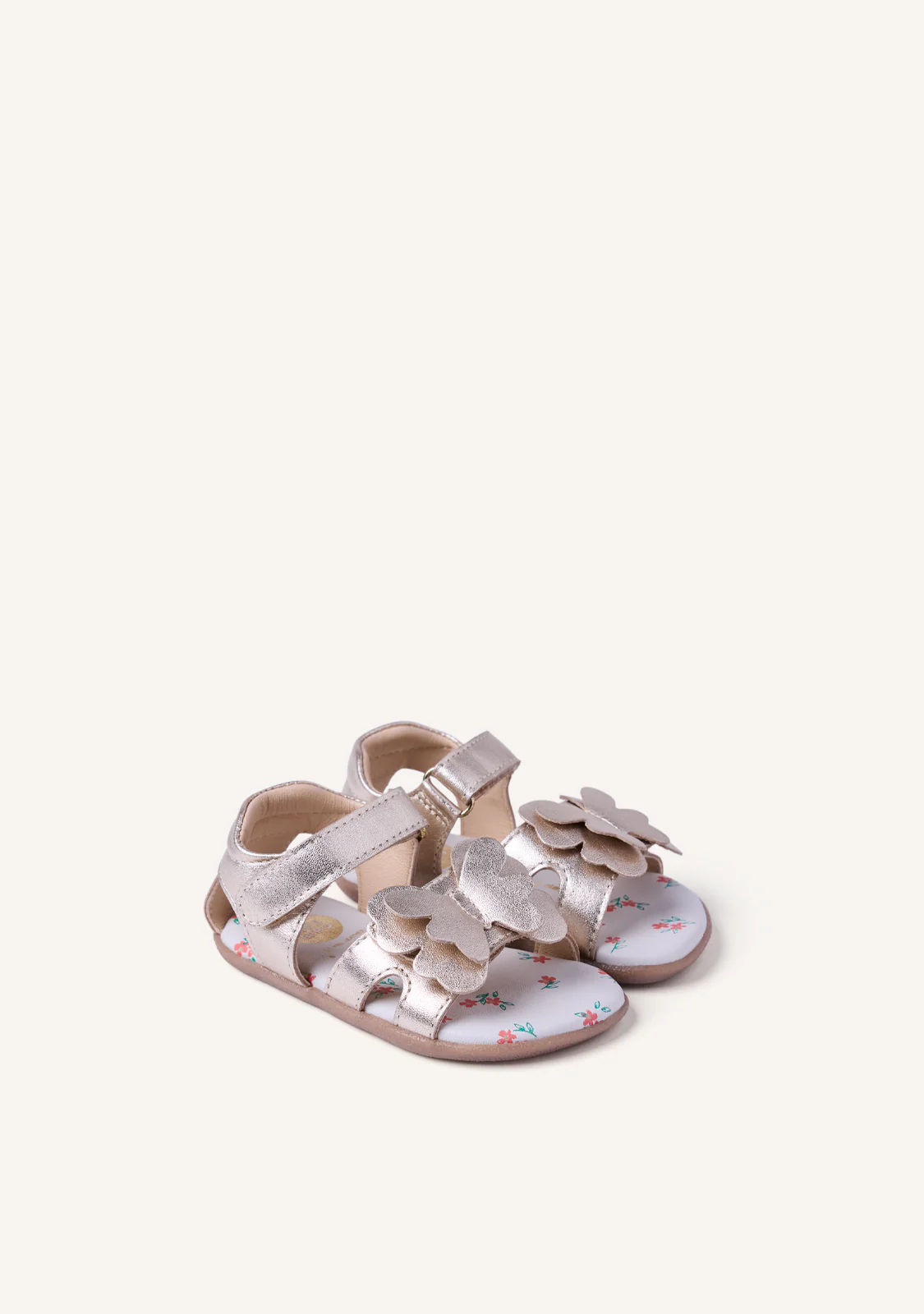 GIOSEPPO BAREFOOT - SHINY LEATHER SANDALS WITH BUTTERFLY NANDI - Image 2