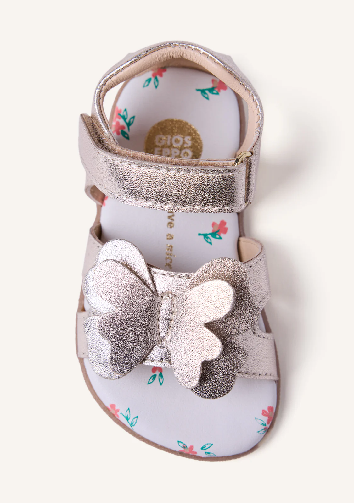GIOSEPPO BAREFOOT - SHINY LEATHER SANDALS WITH BUTTERFLY NANDI - Image 3