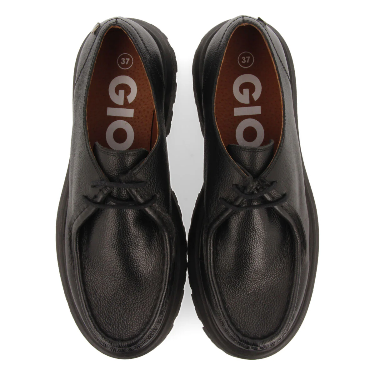 Glostrup women's black leather wallabees - Image 3