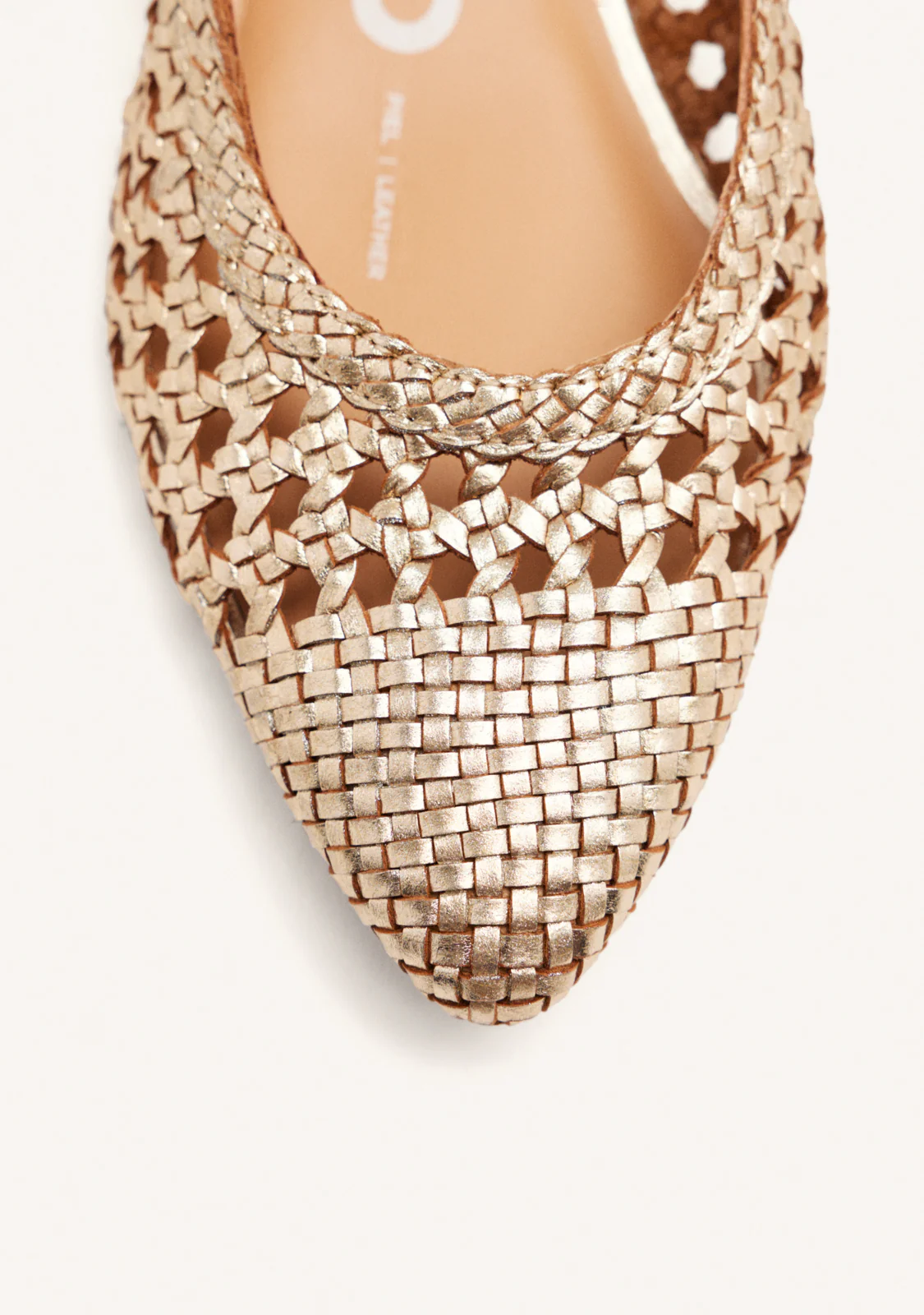 BRAIDED LEATHER BALLET FLATS DELL - Image 3