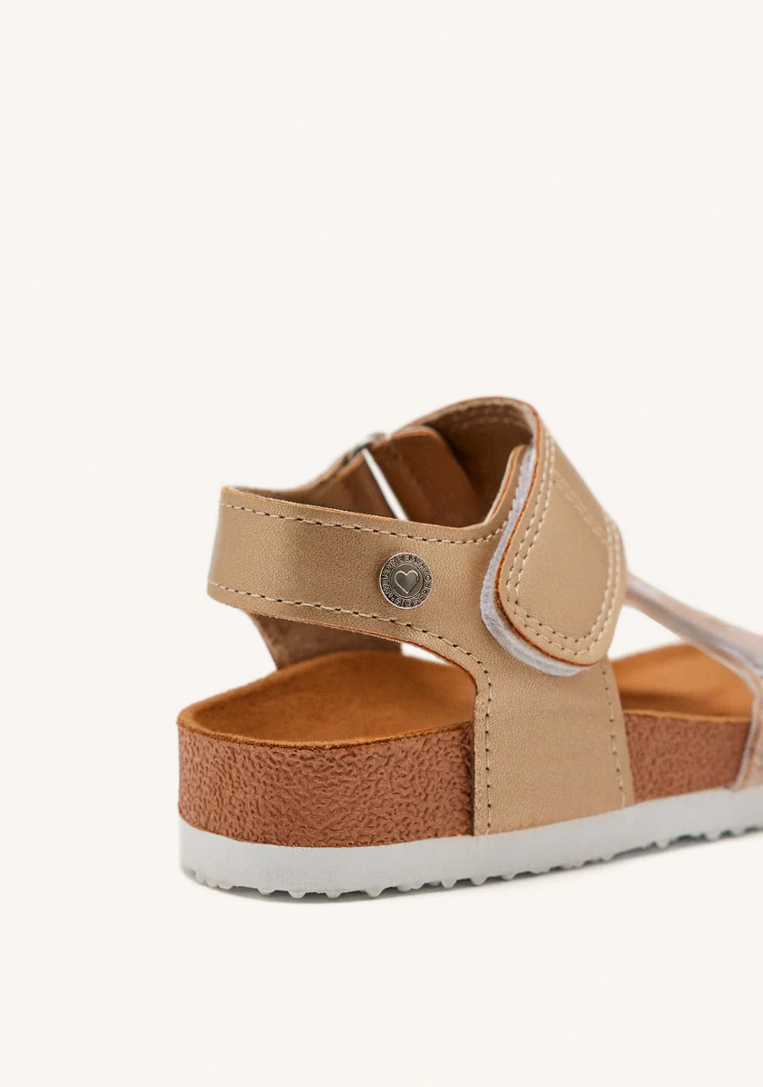 GOLDEN BIO SOLE FLIP-FLOPS WITH GLITTER FOR GIRL AND BOY ANGWING - Image 3