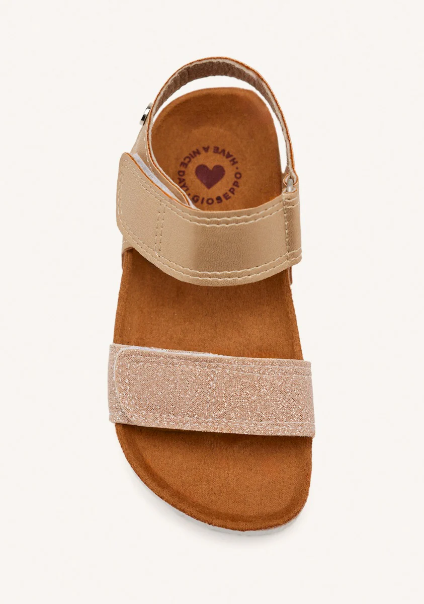 GOLDEN BIO SOLE FLIP-FLOPS WITH GLITTER FOR GIRL AND BOY ANGWING - Image 4