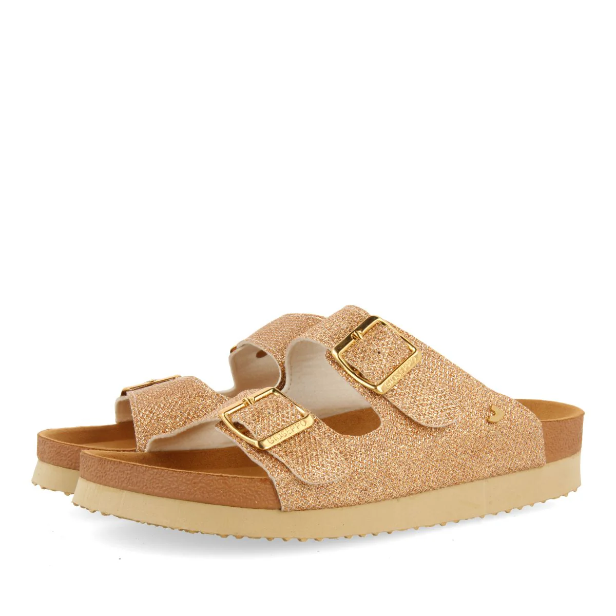 GOLDEN BIO-STYLE SANDALS WITH STRAPS AND BUCKLE FOR WOMEN MARGATE - Image 2