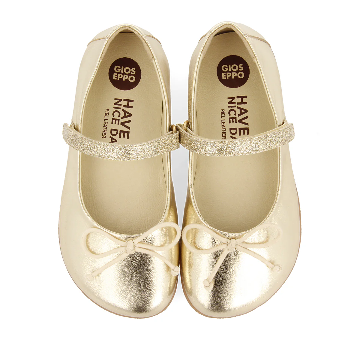 GOLDEN GLITTERY BALLET FLATS WITH BOW EMBELLISHMENT FOR GIRLS AND BOYS ANNSVILLE - Image 4