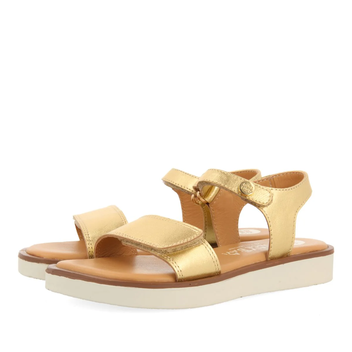 GOLDEN GREEK STYLE LEATHER SANDALS FOR GIRL AND BOY MALFA - Image 2