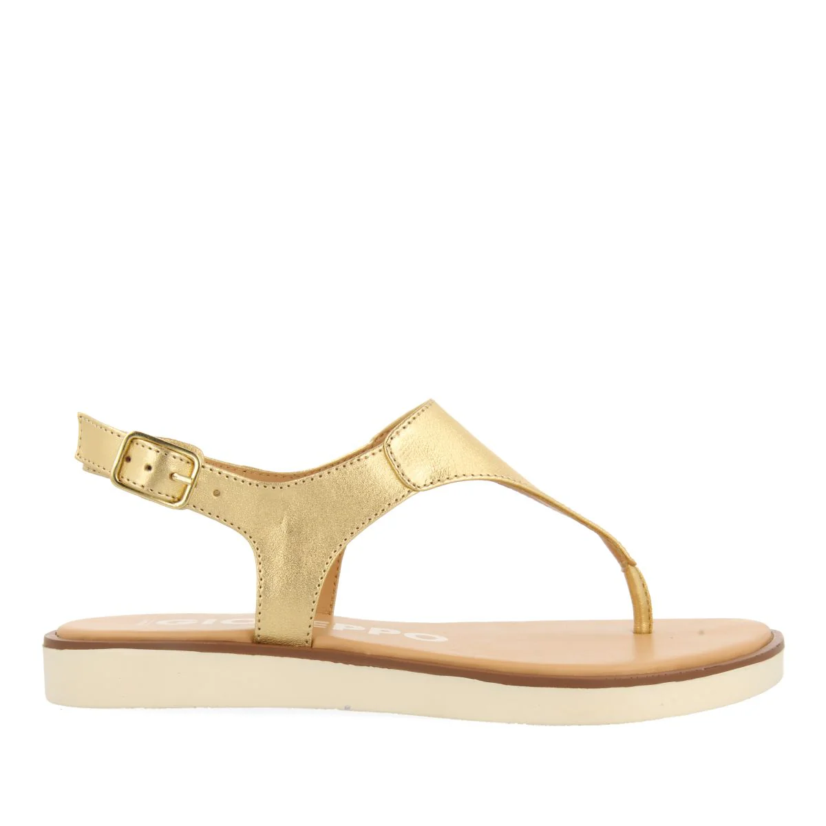 GOLDEN LEATHER SANDALS FOR WOMEN FIERZE