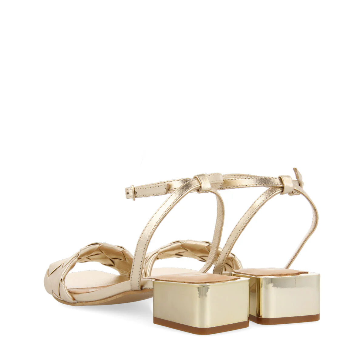 GOLDEN SANDALS WITH BRAIDED DETAIL FOR WOMAN CRAIBAS - Image 3