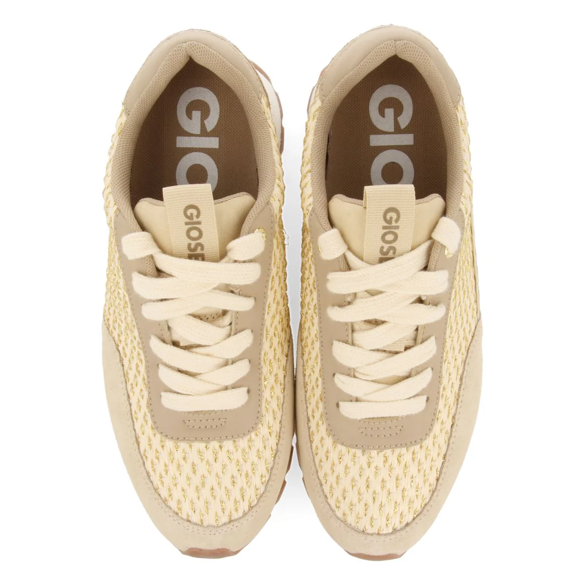 GOLDEN SNEAKERS WITH BRAIDED DETAILS FOR WOMEN GAGGI - Image 5