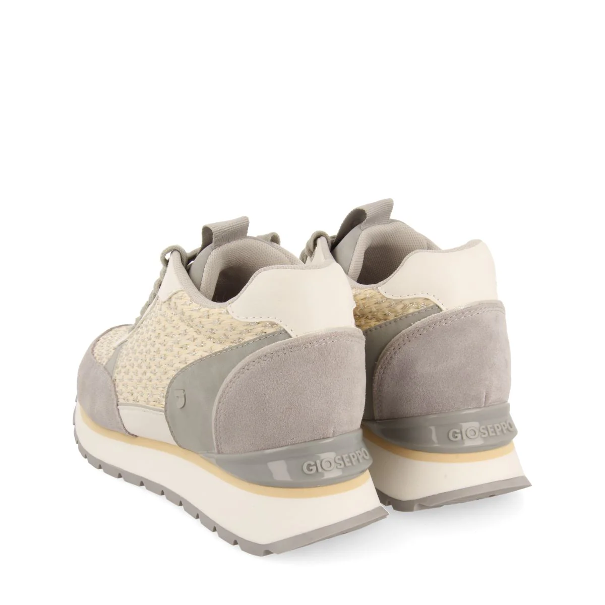 GOLDEN SNEAKERS WITH INTERNAL WEDGE AND BRAIDED DETAILS FOR WOMEN HEKAL - Image 4
