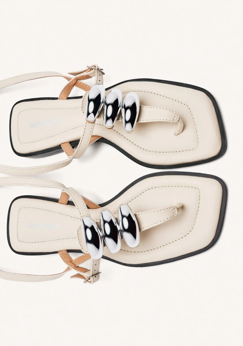 GREEK SANDALS LEATHER JEWELS RESEBURG - Image 2
