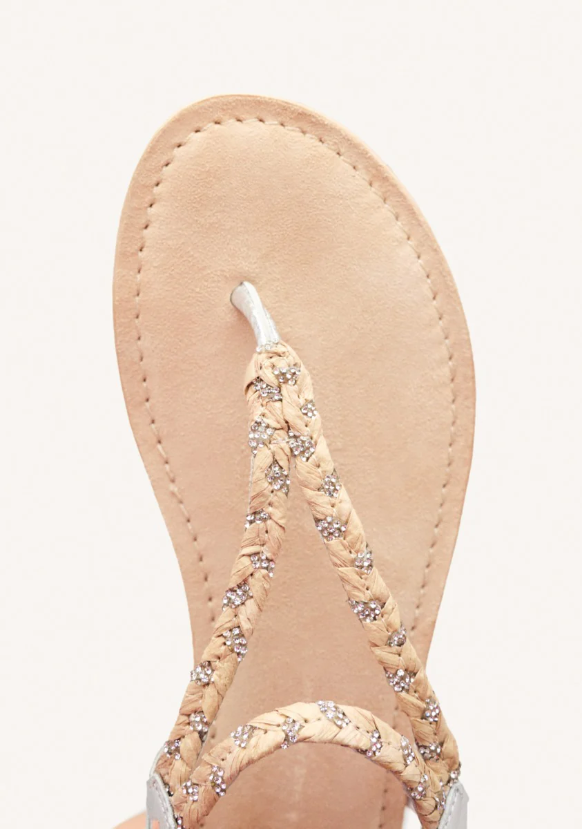 GREEK SANDALS LEATHER, RAFFIA AND SHINE LIMINGTON - Image 3