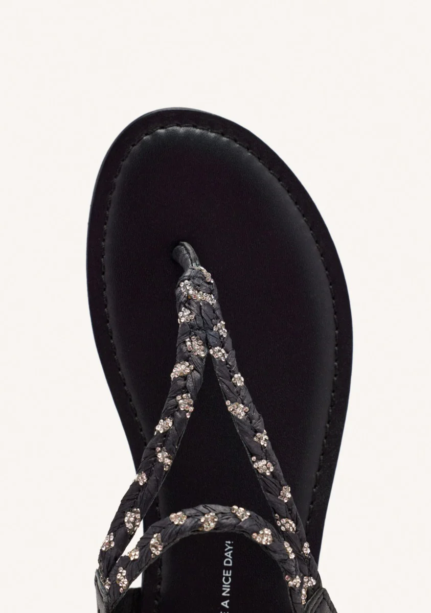 GREEK SANDALS LEATHER, RAFFIA AND SHINE LIMINGTON - Image 3