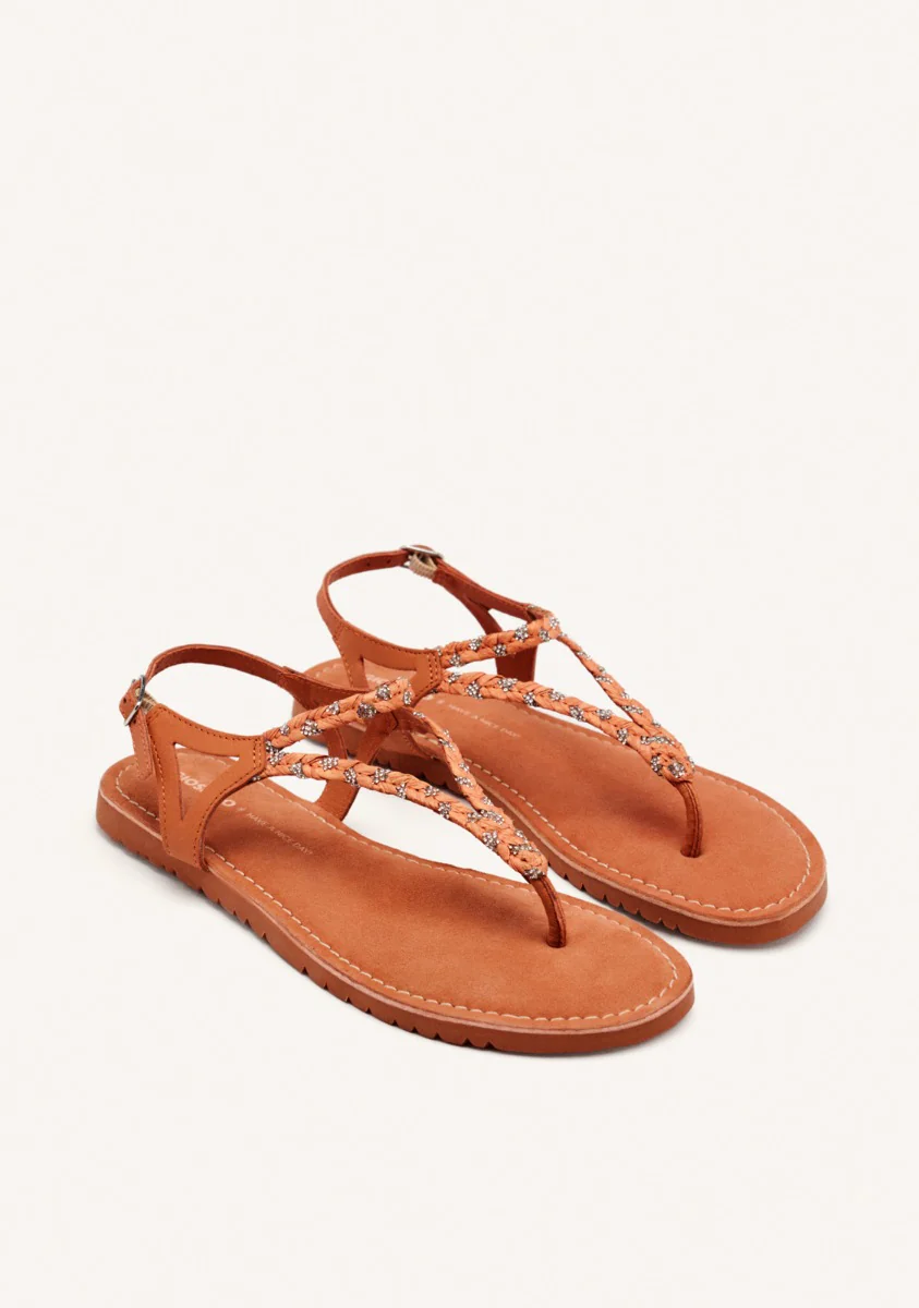 GREEK SANDALS LEATHER, RAFFIA AND SHINE LIMINGTON - Image 2