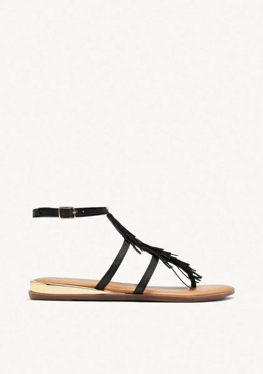 GREEK SANDALS LEATHER WITH FRINGES SUNAPEE - Image 2