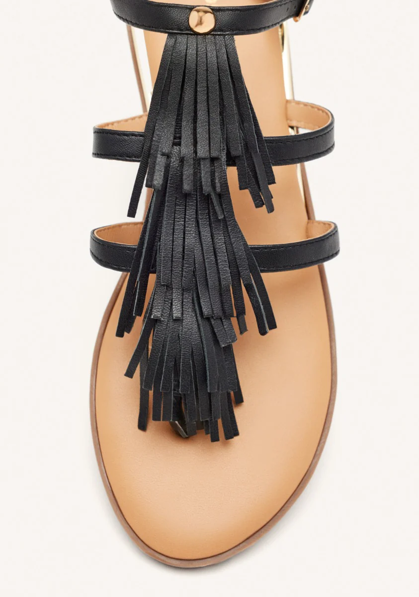 GREEK SANDALS LEATHER WITH FRINGES SUNAPEE - Image 4