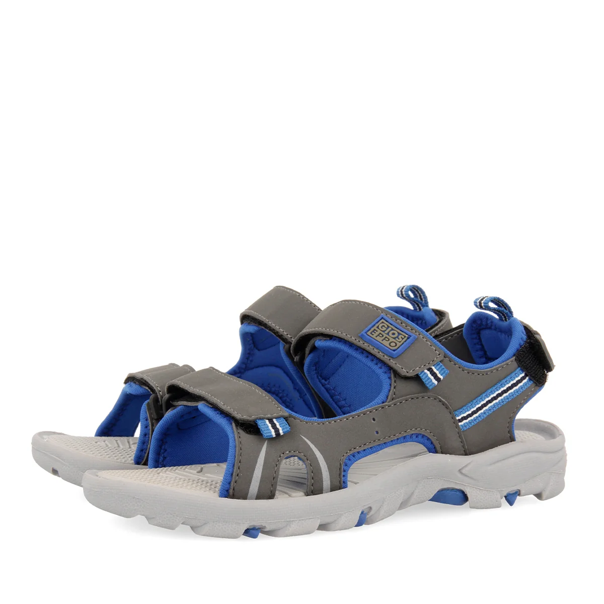 Grey and blue flip flops for boys AACHEN - Image 2