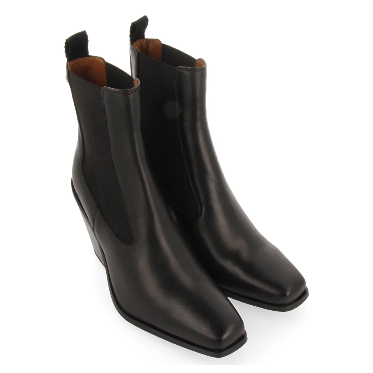 Haiming women's cowboy boots with side elastics and square toes - Image 4