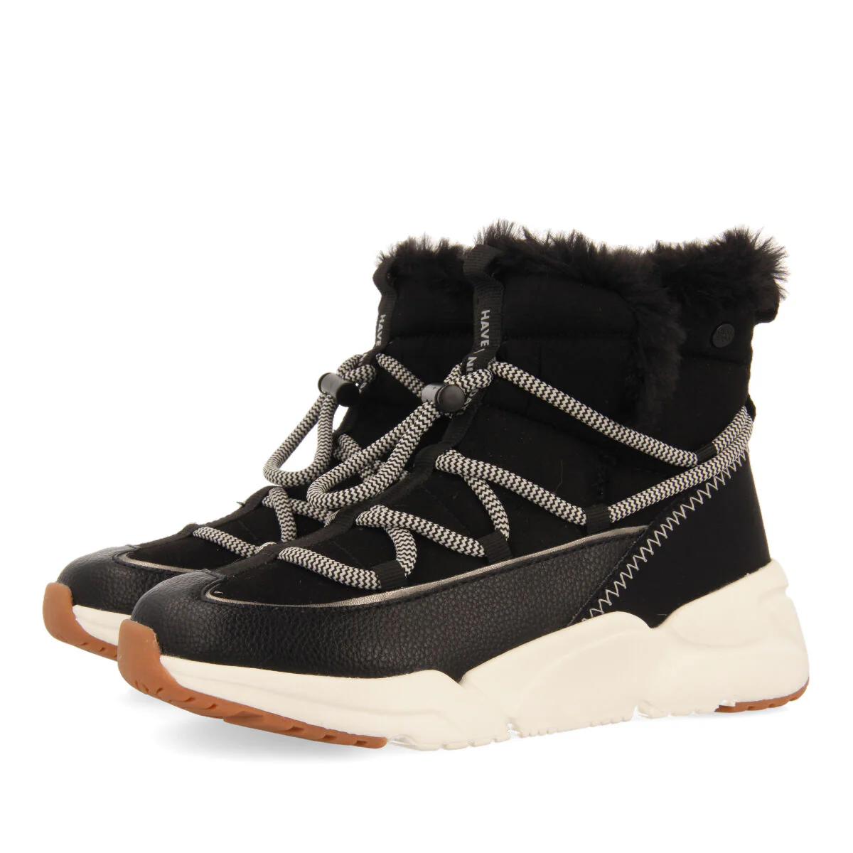 Hainfeld children's black winter boot-style sneakers - Image 4