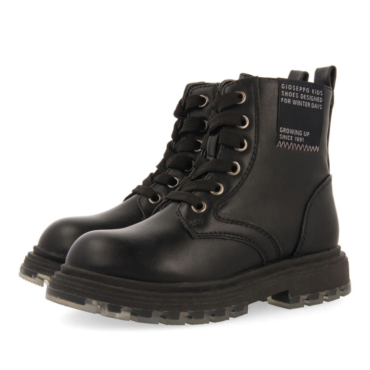 Hamill children's black lace-up ankle boots - Image 2