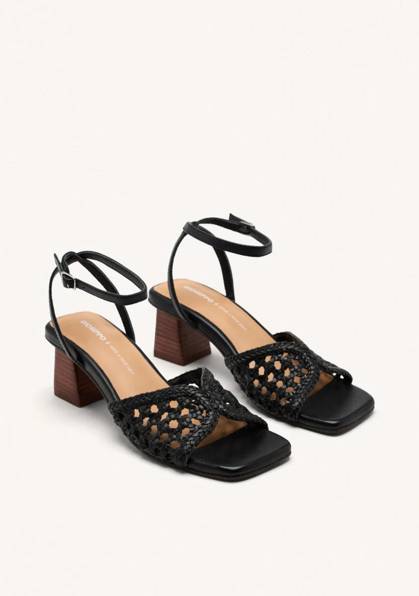HEEL BRAIDED LEATHER SANDALS BURNSIDE - Image 2